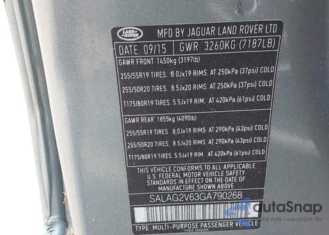 2016 Land Rover Lr4 z USA, uszkodzony, nr VIN SALAG2V63GA790268